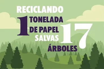 Reciclando una tonelada de papel